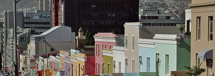 Charming streets A colorful street in the Bo-Kaap section of Cape Town. By Lettkow [CC-BY-SA-3.0], via Wikimedia Commons